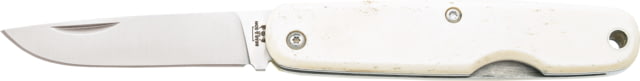 Bear & Son Cutlery 3 1/2 White Smooth Bone Slip Joint Executive - Bear & Son Cutlery