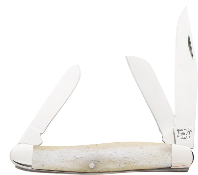 Bear & Son Cutlery 2 7/8 Genuine India Stag Bone Small Stockman - Bear & Son Cutlery