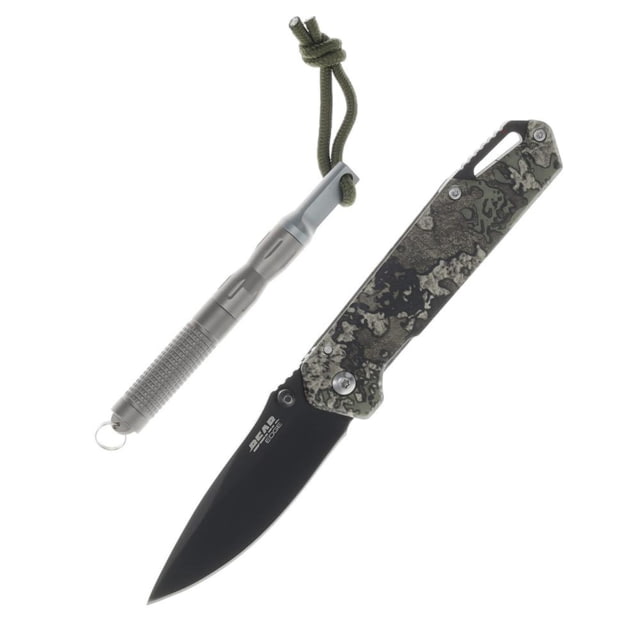 Bear And Son Knives Bear & Son Cutlery Bear & Son Edge Folding Knife 3" Drop Point Blade Truetimber Strata - $27.99 at Optics Planet