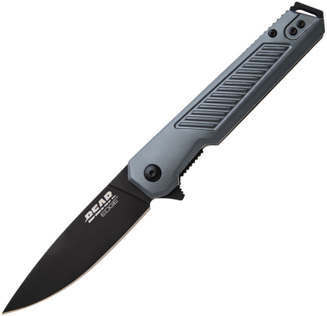 Bear & Son Cutlery Linerlock A/O Gray Alum BC - Bear & Son Cutlery