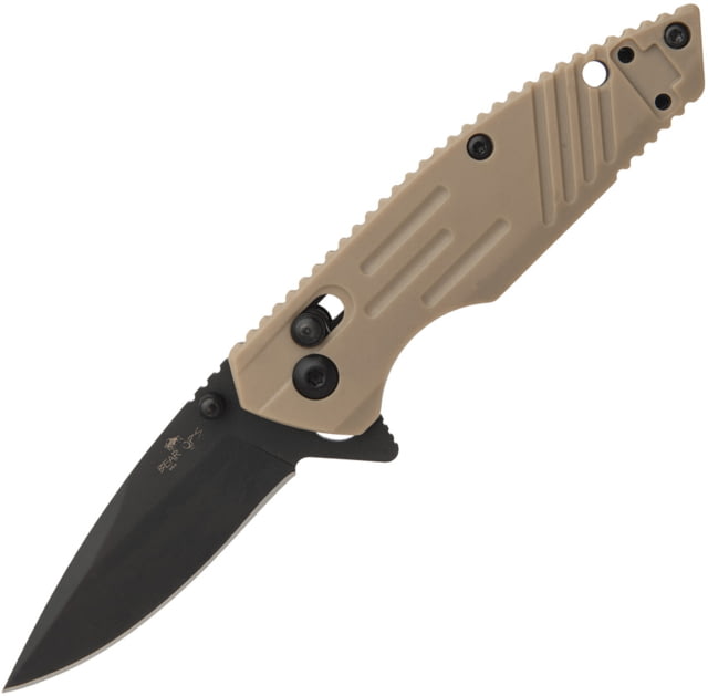 Bear & Son Cutlery Slide Lock Desert Sand BC - Bear & Son Cutlery