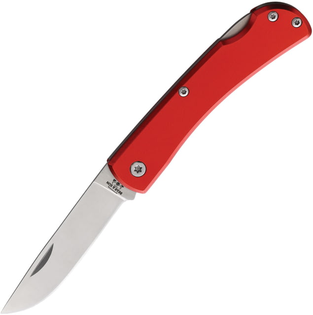 Bear & Son Cutlery Small Farmhand Lockback 2.63 in Folding Knife Red aluminum
