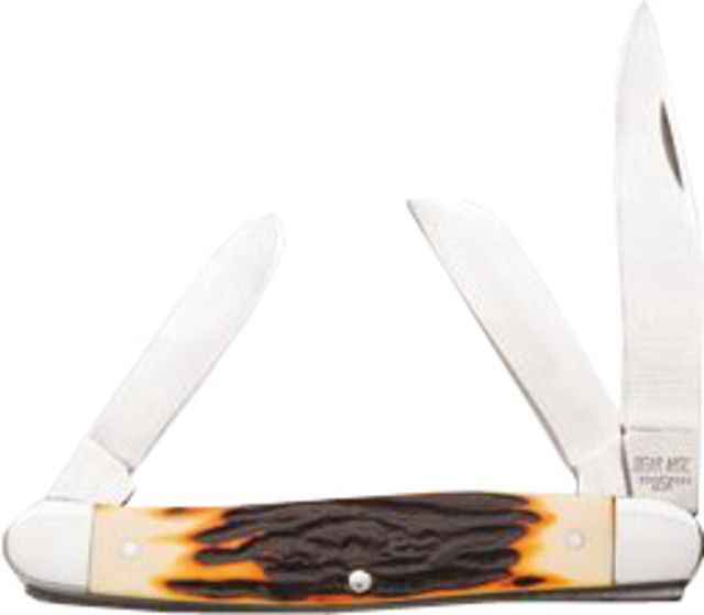 Bear & Son Cutlery Stag Delrin Large Stockman Folding Knife 2.87 in Blade Length Stag Delrin Handle - Bear & Son Cutlery