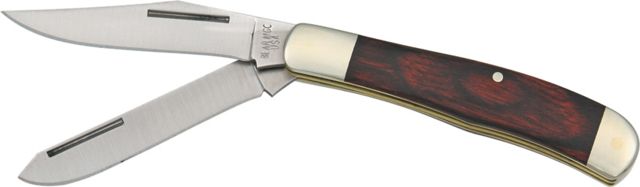 Bear & Son Little Trapper Fold Knife Twin Blade Knife Clip and spey Blade RoseWood Handle BC254 - Bear & Son Cutlery