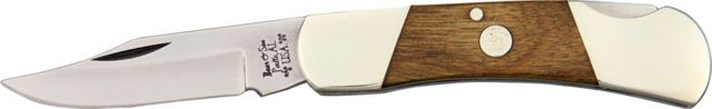 Bear & Son Lockback Fold Knife 3 1/8in closed 1095 Carbon Steel clip Blade Walnut Handle B - Bear And Son Knives