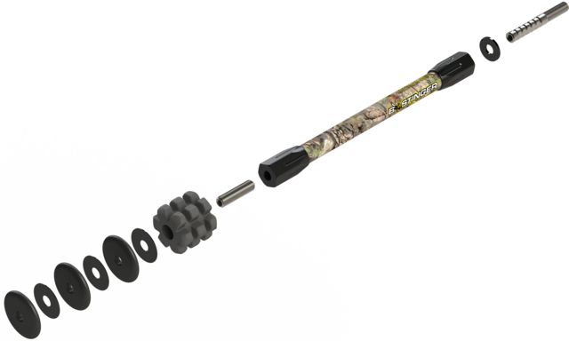 Bee Stinger MicroHex Bow Stabilizer Grey 8in - Bee Stinger