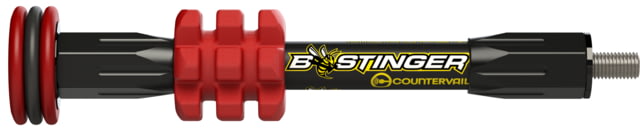 Bee Stinger MicroHex Bow Stabilizer Red 6in - Bee Stinger