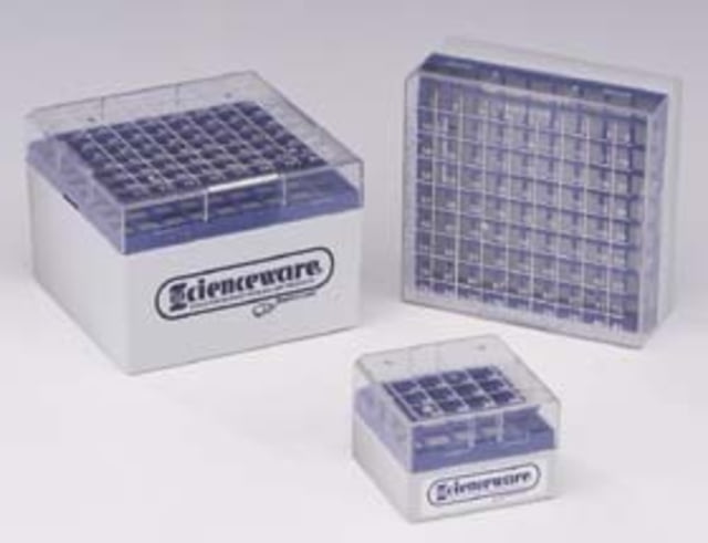 Bel-Art Cryo-Safe Vial Storage Boxes SCIENCEWARE  Box For 5 Ml Vials Holds 81 Vials