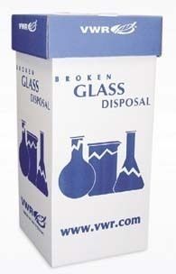 Bel-Art Broken Glass Disposal Carton  Benchtop Disposal Box