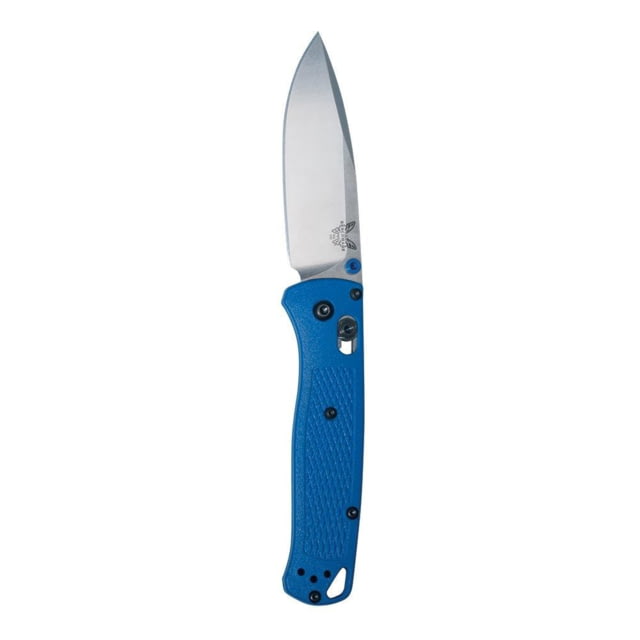 Benchmade Bugout Folding Knife 3.24 in CPM-S30V Plain Drop Point Grivory Blue/Silver