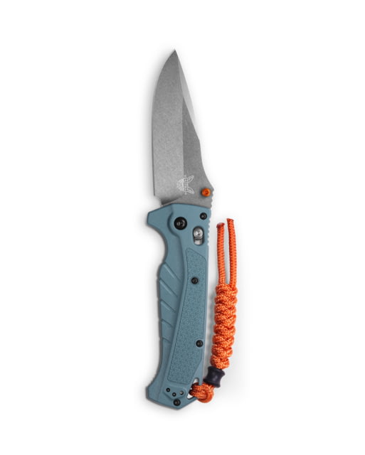 Benchmade Adira Folding Knife 3.88 in CPM MagnaCut Stainless Steel Drop Point Blade Grivory Depth Blue Handle