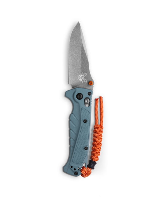 Benchmade Water Adira Mini Folding Knife 3.21in CPM MagnaCut Stainless Steel Drop Point Blade Grivory Depth Blue Handle