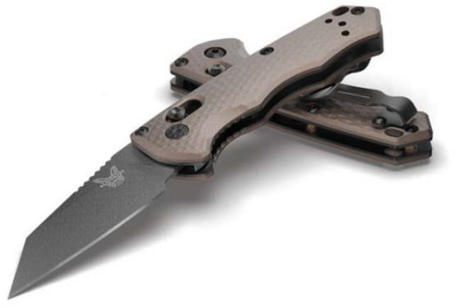 Benchmade Auto Immunity 2.5in Automatic Folding Knife Wharncliffe Blade Burnt Bronze Handle - Benchmade