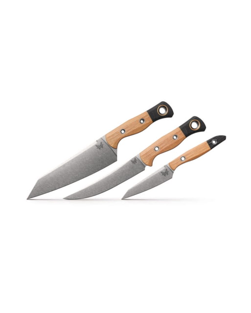 Benchmade Cutlery 3 Piece Kitchen Knives Set G10 Maple Valley Richlite CPM-154 Stainless Steel