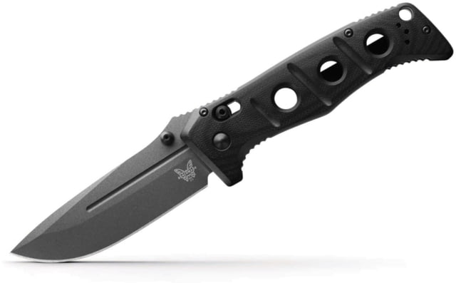 Benchmade Adamas Folding Knife 3.82in D2 Tool Steel Drop-Point Blade G10 Black Handle - Benchmade