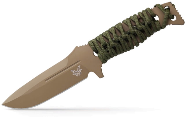 Benchmade Adamas Fixed Blade Knife 4.2in CPM-CruWear Tool Steel Blade Drop-Point Blade G10 OD Green Handle