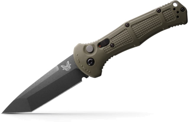 Benchmade Claymore Automatic Folding Knife 3.6in 154CM Stainless Steel Tanto Blade Grivory Ranger Green Handle - Benchmade