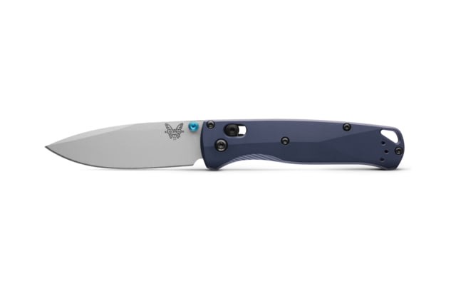 Benchmade Bugout Folding Knife 3.24in CPM S90V Stainless Steel Drop Point Blade Aluminum Crater Blue Handle