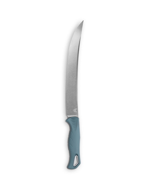 Benchmade Water Fishcrafter Fixed Blade Knife 9.05 in CPM MagnaCut Stainless Steel Blade Trailing Point Blade Santoprene Depth Blue