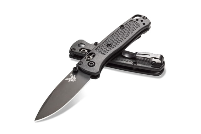 EDEMO Benchmade Mini Bugout Axis Folding Knife 2.82in CPM-S30V Stainless Steel Drop Point Blade Textured White Grivory Handle 533BK-2 EDEMO1 - Benchmade