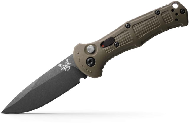 Benchmade Mini Claymore Automatic Folding Knife 3in 7.62cm CPM-D2 Drop-point Grivory Ranger Green - Benchmade