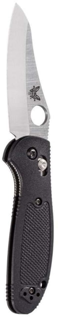 Benchmade Pardue Mini Grip Folding Knife Axs Hole 2.91 in 154CM Sheepsfoot Glass-Filled Nylon Black