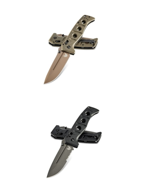 Benchmade Sibert Adamas Axis Stud Folding Knife, 3.82in CPM-CruWear Steel Drop Point Grey Coated Blade, Contoured G-10 Handle, 275GY-1