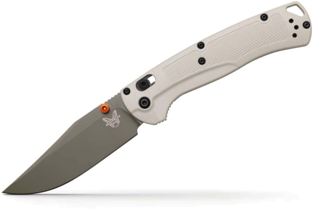 Benchmade Taggedout Folding Knife 3.5in Elmax Stainless Powder Steel Clip-Point Grivory Deep Olive - Benchmade
