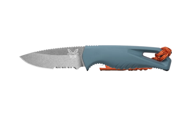 Benchmade Water Intersect Fixed Blade Knife 2.68in CPM MagnaCut Stainless Steel Blade Drop Point Blade Santoprene Depth Blue