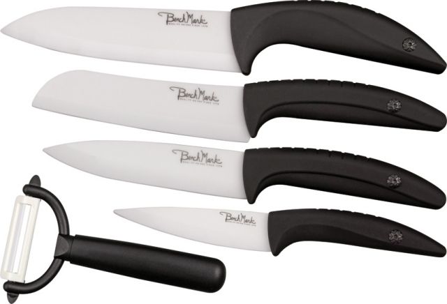 Benchmark Ceramic Kitchen Set black non-slip rubberized Handle BMK022 - Benchmark
