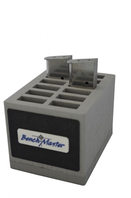 BenchMaster Double Stack Rack for Twelve 1911 Magazines Grey/Black - Benchmaster
