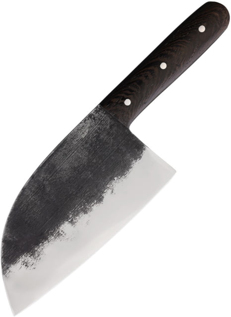 BenJahmin Knives Camp Cleaver Knife 7.25" 440 stainless blade Wenge wood handle - Benjahmin Knives