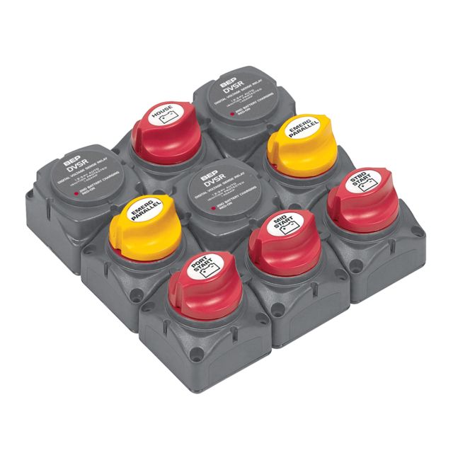 BEP Marine Distribution Cluster f/Triple Outboard Engine w/Four Battery Banks Battery - Bep Marine