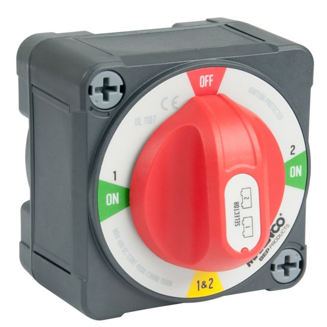 BEP Marine Installer 400A EZ-Mount Battery Selector Switch 1-2-Both-Off Pro - Bep Marine