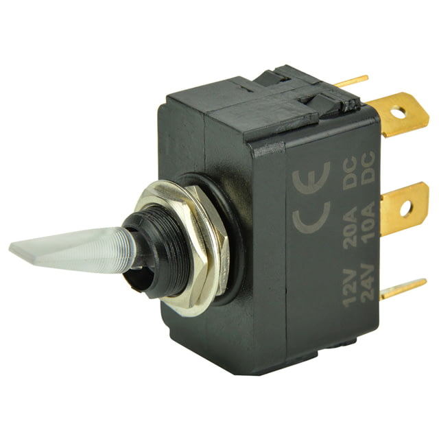 BEP Marine SPDT Lighted Toggle Switch - ON/OFF/ON, 1001907