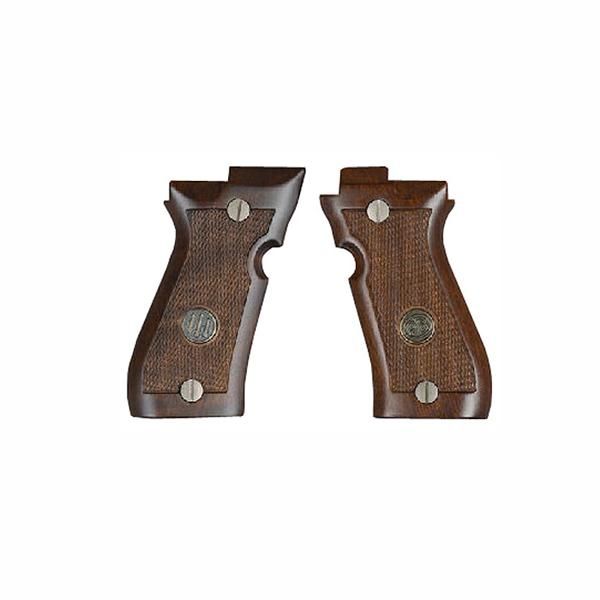 Beretta Wooden Weapon Grips w/ Medallion 85F Walnut - Beretta