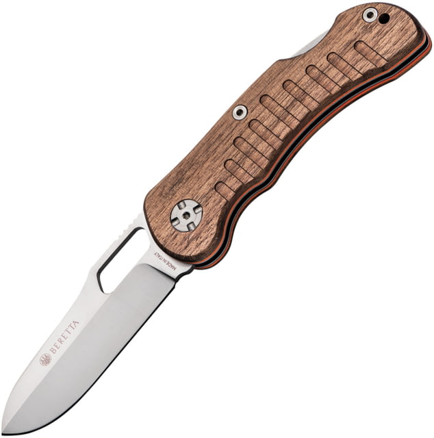 Beretta Bushbuck Lockback Folding Knife 3.5in 440 Stainless Walnut Handle