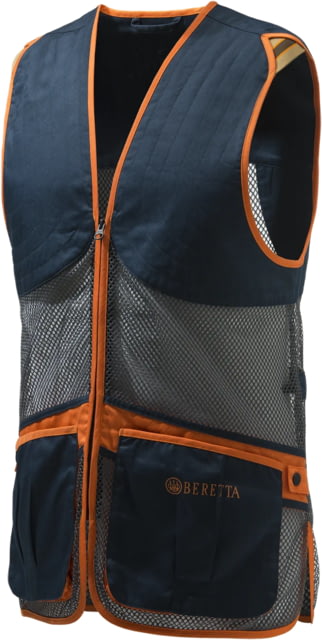 Beretta Full Mesh Shooting Vest Blue Total Eclipse & Grey Extra Small - Beretta