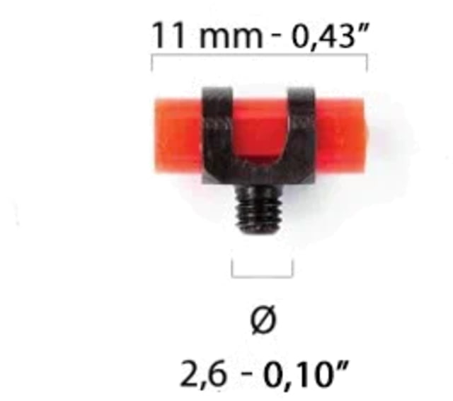 Beretta Green Heart Front Shotgun Sight 4X11mm 2.6mm Red/Green - Beretta