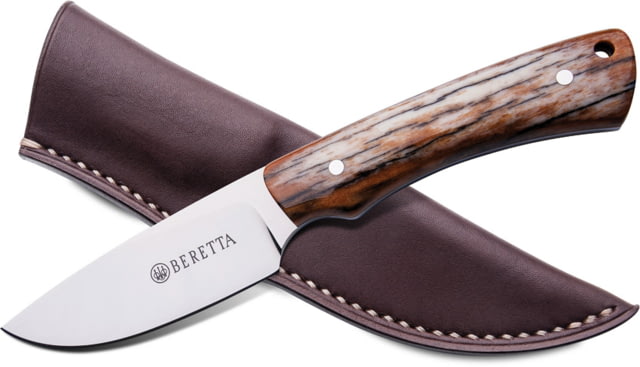 Beretta Hunter Fixed Blade Knife 3.25in Bohler N690 Drop Point Giraffe Bone Handle