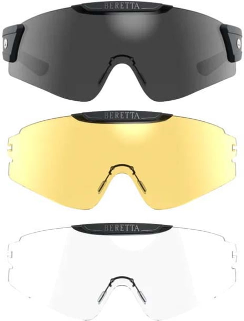 Beretta Intermask Eyeglasses Interchange, Fume/Neutral/Yellow, OC081D00490MX1UNI by USA Beretta Shooting Glasses