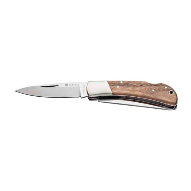 Beretta Nyala Lockback Folding Knife 440 Stainless Spear/Hook Walnut Handle