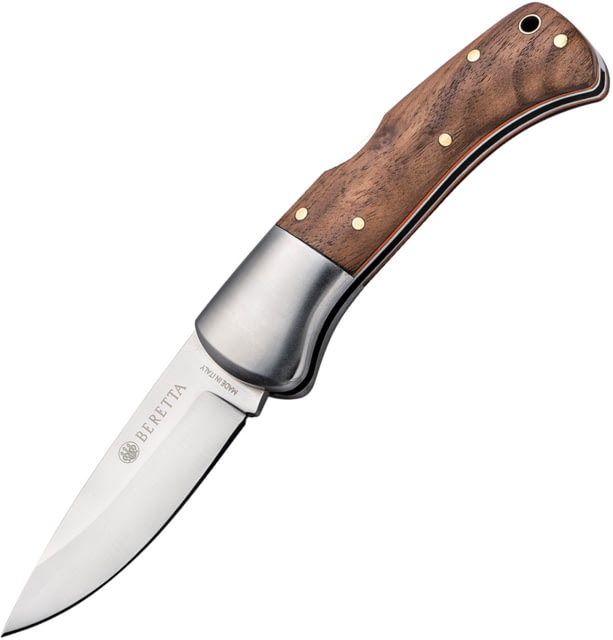 Beretta Reedbuck Lockback Folding Knife 3.13in 440 Stainless Drop Point Walnut Handle