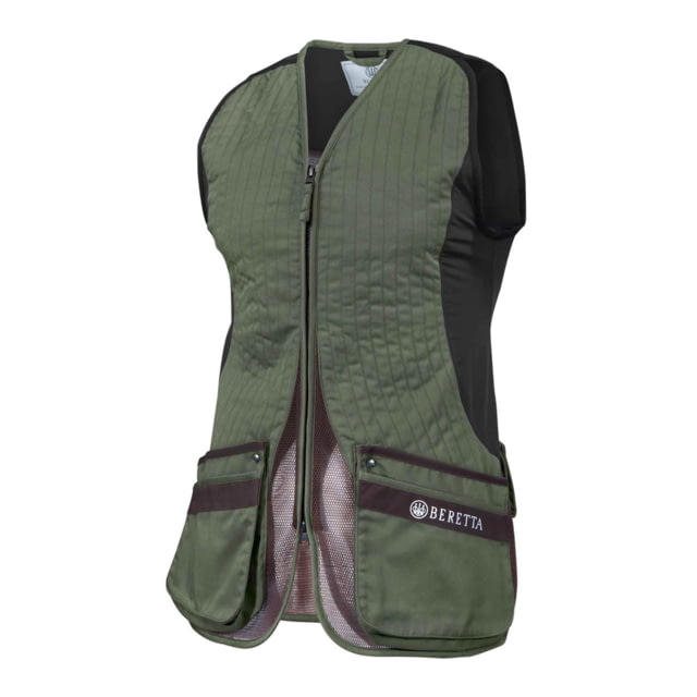 Beretta Silver Pigeon Evo Shooting Vest - Women's Green & Chocolate Brown 2XL