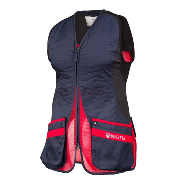 Beretta Silver Pigeon Evo Shooting Vest - Women's Total Eclipse Blue & Red Extra Large