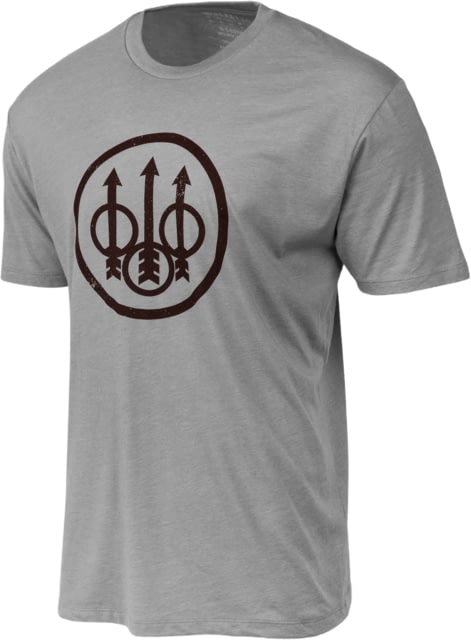 Beretta Trident Logo T-Shirt - Men's Short Sleeve Stone Heather Extra Large
