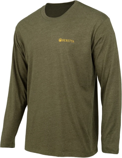 Beretta Wing Drop T-Shirt - Men's Long Sleeve Heather Mil Green 2XL