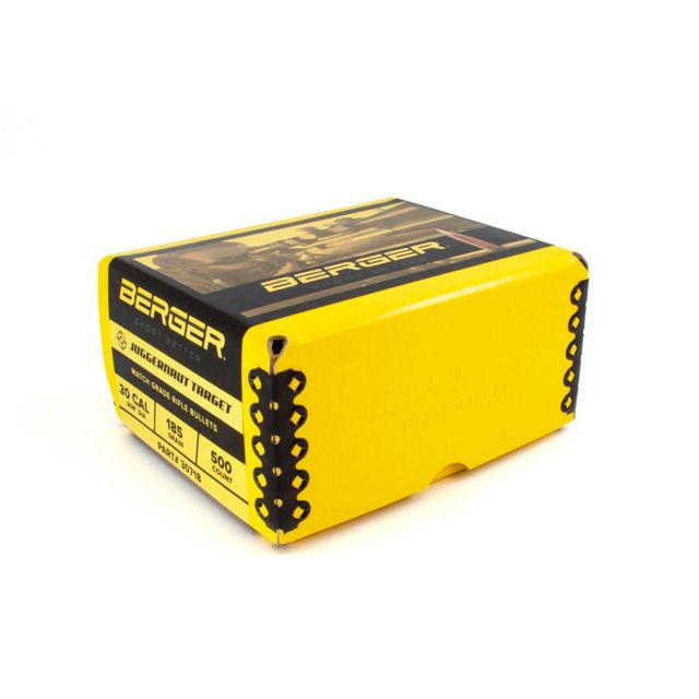 Berger Target .308 Caliber 185 Grain Juggernaut Tangent Rifle Bullets 500 Bullet
