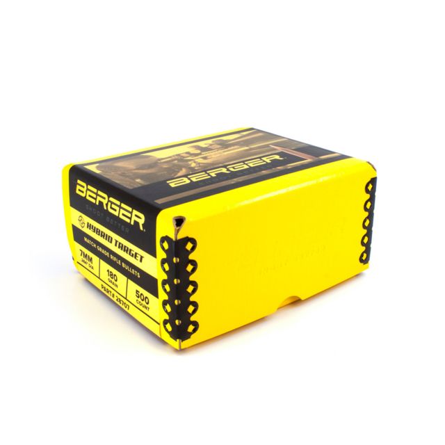 Berger Hybrid Target 7mm Caliber 180 Grain Hybrid Rifle Bullets 500 Bullet