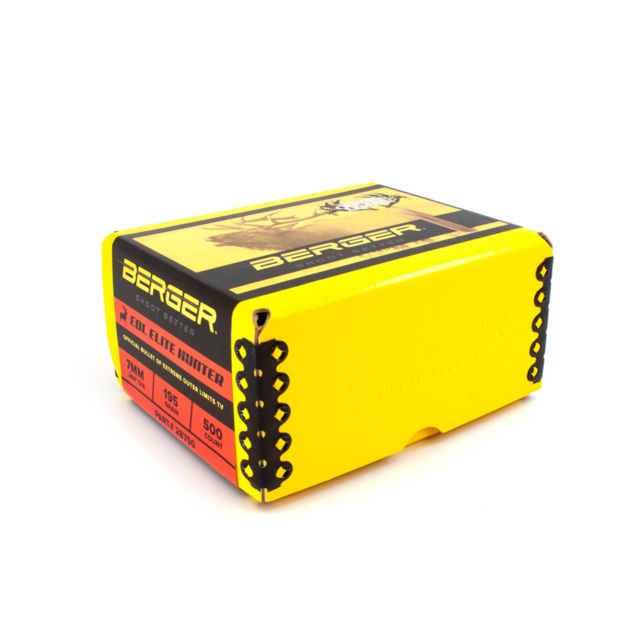 Berger Elite Hunter 7mm Caliber 195 Grain Elite Rifle Bullets 500 Bullet
